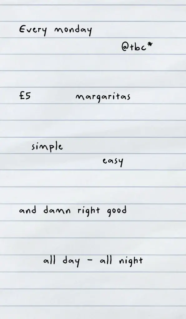 TBC Chester Monday Margarita Offer