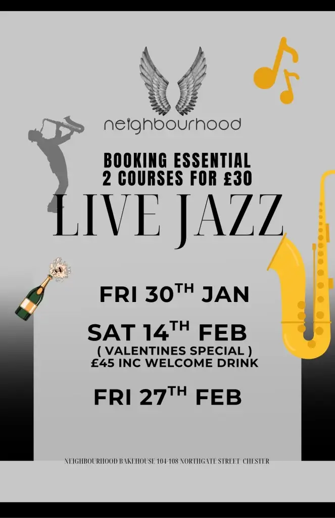 Neighbourhood Bakehouse Live Jazz Valentines Day
