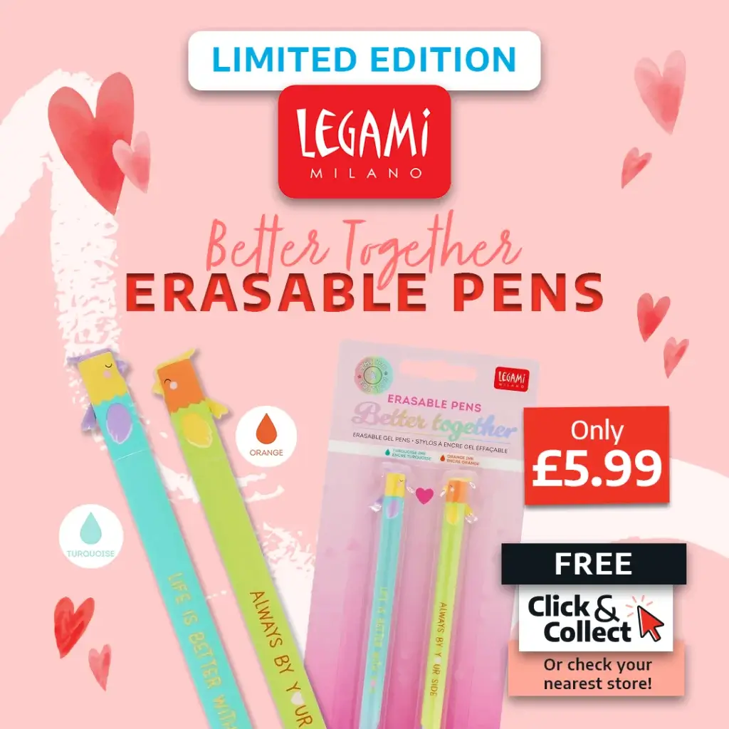 Ryman Legami Valentines Pens Chester