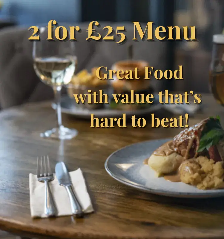 2 for £25 at The coach House in Chester